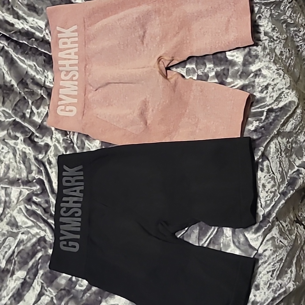 2 gymshark biker shorts